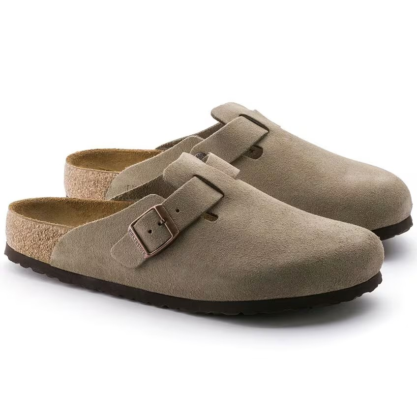 BIRKENSTOCK Boston スエード Taupe 42Regular BIRKENSTOCK BOSTON TAUPE SUEDE LEATHER – The Shoe Mill