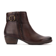 Load image into Gallery viewer, PIKOLINO W7P-8501 ANKLE BOOTS WITH DECORATIVE BUCKLE CAOBA BROWN
