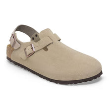 Load image into Gallery viewer, BIRKENSTOCK TOKIO WOMENS TAUPE SUEDE