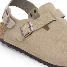 Load image into Gallery viewer, BIRKENSTOCK TOKIO WOMENS TAUPE SUEDE