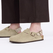 Load image into Gallery viewer, BIRKENSTOCK TOKIO MENS TAUPE SUEDE