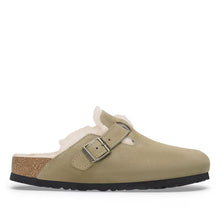 Load image into Gallery viewer, BIRKENSTOCK BOSTON SHEARLING TAUPE SUEDE