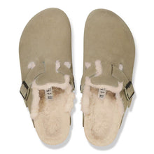 Load image into Gallery viewer, BIRKENSTOCK BOSTON SHEARLING TAUPE SUEDE
