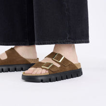 Load image into Gallery viewer, BIRKENSTOCK ARIZONA CHUNKY PLATFORM DARK TEA