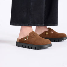 Load image into Gallery viewer, BIRKENSTOCK BOSTON CHUNKY DARK TEA SUEDE