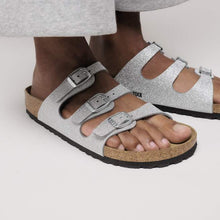 Load image into Gallery viewer, BIRKENSTOCK FLORIDA SHINY GLITTER SILVER