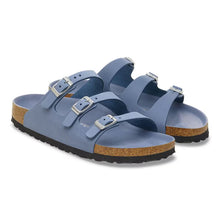 Load image into Gallery viewer, BIRKENSTOCK FLORIDA HEX STONE BLUE NUBUCK