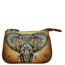 Load image into Gallery viewer, ANUSCHKA 1107 ZIP POUCH ELEPHANT MANDALA
