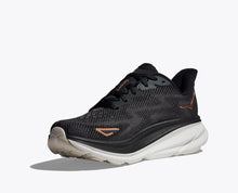 Load image into Gallery viewer, HOKA CLIFTON 9 WOMENS BLACK/ROSE GOLD
