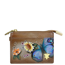 Load image into Gallery viewer, ANUSCHKA 1183 CARD CASE BUTTERFLY BLOOMS BRONZE