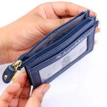 Load image into Gallery viewer, ANUSCHKA 1183 CARD CASE TOOLED ROSE BLACK MULTI