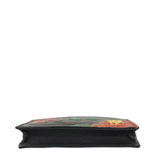 Load image into Gallery viewer, ANUSCHKA 1183 CARD CASE TOOLED ROSE BLACK MULTI