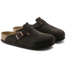 Load image into Gallery viewer, BIRKENSTOCK BOSTON MOCHA SUEDE LEATHER