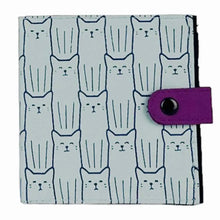 Load image into Gallery viewer, MALIA DESIGNS SQUARE CAT WALLET LITE BLUE