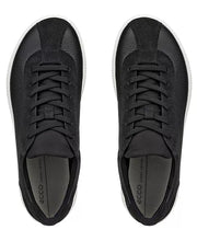 Load image into Gallery viewer, ECCO SOFT ZERO WOMENS LEATHER SNEAKER BLACK