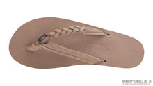 Load image into Gallery viewer, RAINBOW SANDALS FLIRTY BRAIDY SINGLE LAYER 1/2" NARROW STRAP DARK BROWN