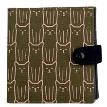 Load image into Gallery viewer, MALIA DESIGNS SQUARE CAT WALLET ARMY GREEN