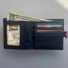 Load image into Gallery viewer, MALIA DESIGNS SQUARE CAT WALLET NAVY