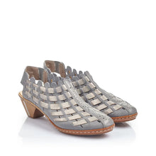 Load image into Gallery viewer, RIEKER 46778 WOVEN LEATHER SLING BLUE (50% OFF FINAL SALE)