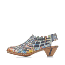 Load image into Gallery viewer, RIEKER 46778 WOVEN LEATHER SLING OCEAN MULTI