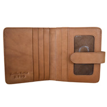 Load image into Gallery viewer, ILI NEW YORK 7301 BI-FOLD LEATHER CREDIT CARD WALLET ANTIQUE SADDLE
