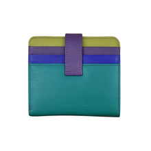 Load image into Gallery viewer, ILI NEW YORK 7301 BI-FOLD LEATHER CREDIT CARD WALLET COOL TROPICS
