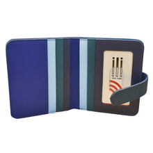 Load image into Gallery viewer, ILI NEW YORK 7301 BI-FOLD LEATHER CREDIT CARD WALLET DENIM MULTI