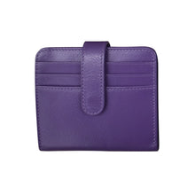 Load image into Gallery viewer, ILI NEW YORK 7301 BI-FOLD LEATHER CREDIT CARD WALLET PURPLE