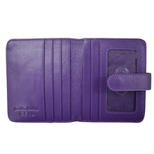 Load image into Gallery viewer, ILI NEW YORK 7301 BI-FOLD LEATHER CREDIT CARD WALLET PURPLE