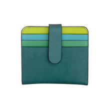 Load image into Gallery viewer, ILI NEW YORK 7301 BI-FOLD LEATHER CREDIT CARD WALLET SERENITY MULTI