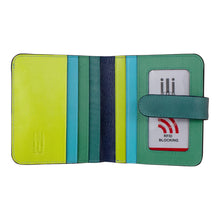 Load image into Gallery viewer, ILI NEW YORK 7301 BI-FOLD LEATHER CREDIT CARD WALLET SERENITY MULTI