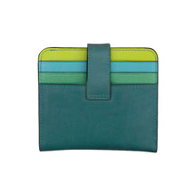 Load image into Gallery viewer, ILI NEW YORK 7301 BI-FOLD LEATHER CREDIT CARD WALLET SERENITY MULTI