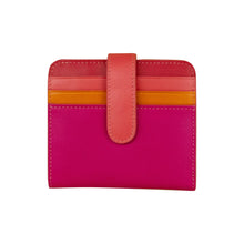 Load image into Gallery viewer, ILI NEW YORK 7301 BI-FOLD LEATHER CREDIT CARD WALLET SUNSET MULTI