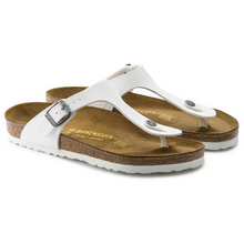 Load image into Gallery viewer, BIRKENSTOCK GIZEH WHITE BIRKO-FLOR