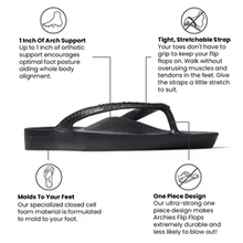 Load image into Gallery viewer, ARCHIES FOOTWEAR FLIP FLOPS BLACK (UNISEX)