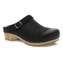 Load image into Gallery viewer, Berry Black Leather Clog Dansko