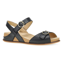 Load image into Gallery viewer, Candace Black Leather Sandal