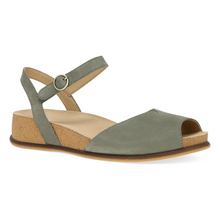 Load image into Gallery viewer, Cass Sage Nubuck Sandal Dansko