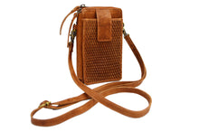 Load image into Gallery viewer, MILO EXPRESSIONS 500 ELLA CROSSBODY PHONE WALLET COGNAC