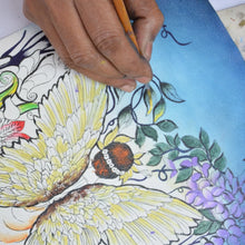 Load image into Gallery viewer, ANUSCHKA 1107 ZIP POUCH ENCHANTED GARDEN