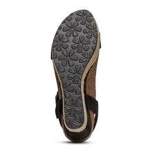 Load image into Gallery viewer, AETREX SYDNEY ESPADRILLE WEDGE BLACK SUEDE