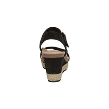Load image into Gallery viewer, AETREX SYDNEY ESPADRILLE WEDGE BLACK SUEDE