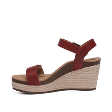 Load image into Gallery viewer, AETREX SYDNEY ESPADRILLE WEDGE RED