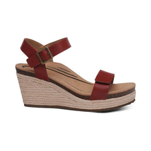 Load image into Gallery viewer, AETREX SYDNEY ESPADRILLE WEDGE RED