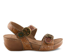 Load image into Gallery viewer, L'ARTISTE BY SPRING STEP GOTTAGET WEDGE TAN MULTI