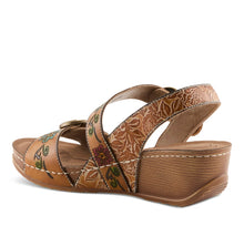 Load image into Gallery viewer, L'ARTISTE BY SPRING STEP GOTTAGET WEDGE TAN MULTI