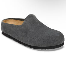 Load image into Gallery viewer, BIRKENSTOCK AMSTERDAM CHARCOAL SUEDE NARROW
