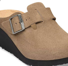 Load image into Gallery viewer, BIRKENSTOCK FANNY WEDGE GRAY TAUPE