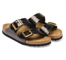 Load image into Gallery viewer, BIRKENSTOCK ARIZONA EMBOSSED ANIMAL BLACK