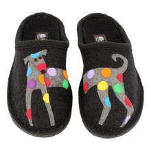 Load image into Gallery viewer, HAFLINGER JACK SLIPPER BLACK